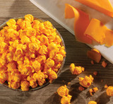 Hover - Overhead view of CheeseCorn with flavor cues