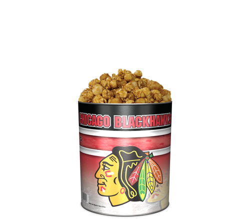 Garrett Popcorn Shops Macadamia CaramelCrisp® in Classic Chicago Blackhawks Sport Tin