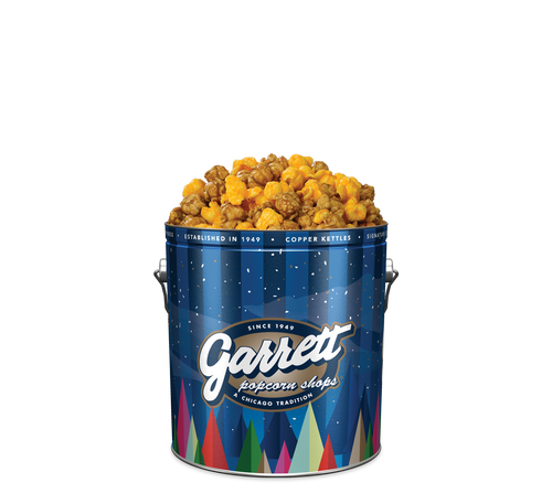 Garrett Popcorn Shops Garrett Mix in Blue Holiday Spruce Tin