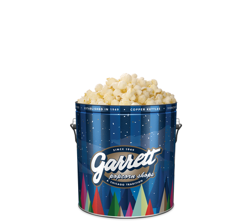 Garrett Popcorn Shops Plain in Blue Holiday Spruce Tin