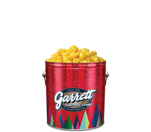 Garrett Popcorn Shops Buttery popcorn in Red Holiday Spruce Tin